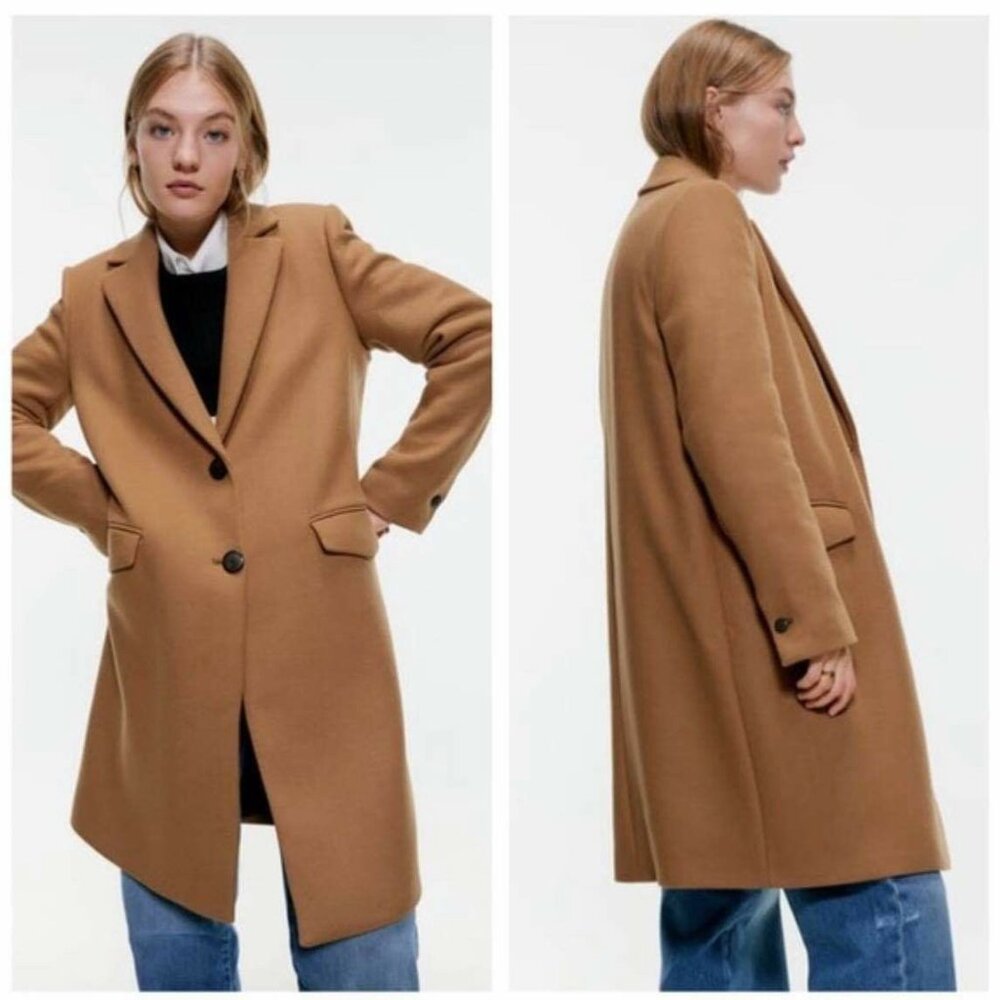 Zara Woman Masculine Coat Sz Medium
